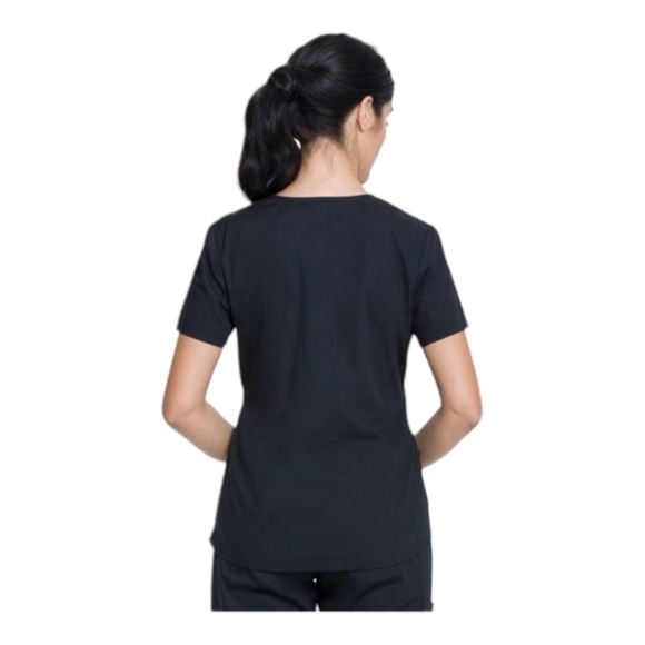 SCRUBSTAR Women's Core Essentials Stretch V-Neck Scrub Top WM01T893 2XL Black‎ - Picture 6 of 10